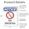 Signmission No Smoking OSHA Notice Sign, Plastic, 7in W x 10in L, 2PK OS-2PACK-NS-P-710-V-14808 - alternate 2